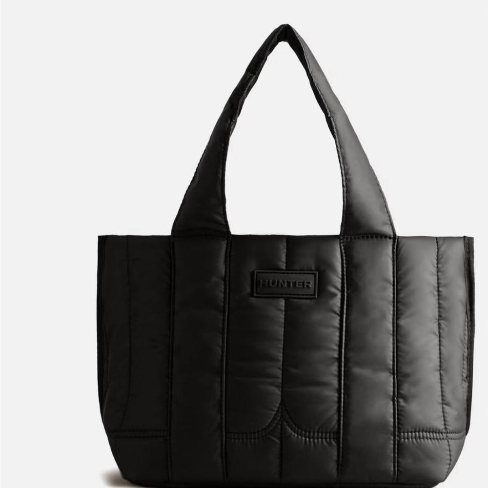 Hunter Quilted Black Tote Bag